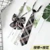 Estilo Escolar Gente Perezosa Gratis Uniforme Japonés JK Traje de Pareja Corbata Camisa de Hombre Corbata Uniforme de Niña Pajarita