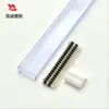 Tubo de Embalaje de Cabezal de Pines de Plástico Haodi, Tubo de Embalaje de Conector Electrónico Antiestático de PVC Transparente, Tapón de Plástico Blanco