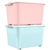 Caja de Almacenamiento para Colchas y Ropa con Tapa, Caja de Almacenamiento para el Hogar, Caja Organizadora de Plástico para Debajo de la Cama de Dormitorio, Armario con Ruedas al por Mayor