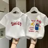 Camiseta de Manga Corta para Niña Verano Algodón Puro Ropa de Verano Dulce y Linda para Niños Bebé 2026 Nueva Ropa para Niños Tops de Dibujos Animados