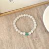 Pulsera de Verano Nuevo Estilo Chino Artística Fresca de Cuentas Piedra Natural Ágata Cuenta Budista Versátil para Niñas con un Ambiente Zen