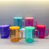 Nuevo Vaso Sencillo de Vidrio de Borosilicato de 15 oz para Sublimación, Taza Portátil, Color Transparente Gelatina, Vaso de Oficina Resistente a Altas Temperaturas