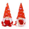 Muñeca gnomo sin rostro para San Valentín, regalo para niña, decoraciones de San Valentín, adornos de duende.
