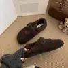 Zapatos Birkenstock de Suela Gruesa con Felpa para Mujer Otoño e Invierno 2025 Nuevos Zapatos Cálidos de Algodón con Aumento Interno Zapatos Mary Jane Slip-On