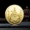 Monedas Conmemorativas Turísticas Fujian Putian Mazu Guanyin Tathagata Dios de la Riqueza Medalla Conmemorativa Oro y Plata En Stock
