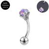 Joia Aobao de luxo leve liga de titânio G23 argola para lábio com haste brinco para nariz garra de dragão 16G/1.2mm prego para língua sobrancelha multicolorido