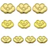 Cuentas Tradicionales de Color Sólido Estilo Chino en Oro Mate con Motivos de Nube para Pulseras y Collares DIY, Accesorios de Joyería Vintage