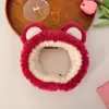 Diadema de Peluche para Otoño e Invierno, Diadema Especial con Presión para Lavarse la Cara y Aplicarse Mascarilla, Coleta, Accesorio para el Cabello de Pato Amarillo, Cueva para el Cabello