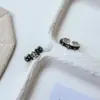 Nuevo Anillo de Cruz de Cuatro Hojas con Microincrustaciones de Diseño de Nicho para Mujer, Anillo Abierto Personalizado Estilo Retro Vintage para Mujer