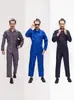 Ropa de trabajo de una pieza personalizada transfronteriza con múltiples bolsillos, ropa protectora duradera para sitios de reparación de automóviles, ropa de trabajo de comercio exterior, uniformes de taller y fábrica
