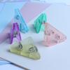 Clip de esquina creativo carpeta triangular para guardar exámenes de estudiantes papelería clip para libros clip de cola larga de oficina clip para encuadernar