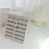 Nova Caixa de Joias de Flanela Tipo Gaveta PET de 7 Camadas Rack de Armazenamento para Brincos Pulseiras Caixa de Exibição Multicamadas para Joias