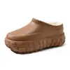 Pantuflas de Algodón con Suelas Tipo Llanta, Talón Cerrado, Nuevo Modelo Otoño e Invierno 2026, Antideslizantes para Parejas, Forradas de Felpa, Cálidas, Zapatos de Algodón que Aumentan la Altura al por Mayor