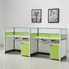 Mesas de Trabalho com Quatro Lugares, Telas Dupla Face, Mesas de Estação de Trabalho para 24 Pessoas, e Combinações de Mesa e Cadeira para Funcionários