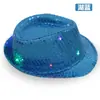 Direto da fábrica LED luminoso colorido flash boné de jazz adulto crianças lantejoulas Boné de jazz chapéu para performance de palco