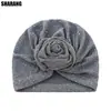 Chapéu Transfronteiriço para Mulheres com Lantejoulas e Turbante Floral, Chapéu Lenço Étnico, Chapéu para Quimioterapia, Chapéu Turbante Popular e da Moda