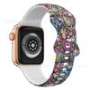 Pulseira de Silicone com Fivela Borboleta para Apple Watch iwatch8/SE Pulseira de Silicone Estampada 8 Fivelas