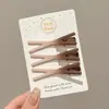 Pinza de pico de pato para maquillaje de moda estilo coreano, básico y simple, alto valor estético, pinza lateral, no deja marca, nuevo modelo 2026, pinza para el cabello elegante