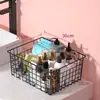 Cesta de Armazenamento de Ferro Estilo Japonês Cesta de Armazenamento de Lanches para Cozinha Cesta de Brinquedos para Mesa Quadro de Armazenamento de Máscaras para Banheiro Cosméticos