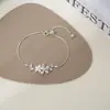 Série Prata Verão Novo Exquisito Versátil Fresco Zircônia Pulseira Personalidade Luxo Leve Joias de Alta Qualidade