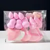 Venta Caliente Transfronteriza Nuevo Set de Esponjas para Maquillaje Forma de Corazón Doble Uso Seco y Húmedo Súper Suave No Absorbe la Base No se Atasca Esponja para Maquillaje