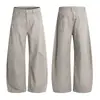 Ropa para Hombre Feng She / Pantalones de Hoja Curva Desgastados Retro Americanos Marca Trendy Unisex Casual Sueltos Arcos Simples de Pierna Ancha