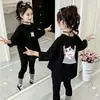Camiseta de manga larga para niña, camiseta básica para niños, top de algodón puro con cuello redondo para bebé de otoño, ropa nueva de otoño para niñas pequeñas, ropa para niños