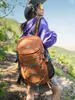 Mochila de Verano Transfronteriza Nueva Color Sólido Simple Gran Capacidad Estudiante Viaje al Aire Libre Montañismo Ligera Doble Hombro Mujer