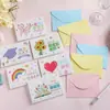 Dia dos Professores Envelope Dourado para Cartão de Cumprimentos conjunto Cartão Manuscrito para Professores Mensagem Cartão de Desejos Cartão Dobrável Infantil