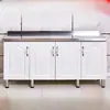Gabinete simple plano cocina de casa rural estufa integrada gabinete de tazón de acero inoxidable Montaje móvil económico