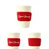 Suministro directo de fábrica cubierta de lana para taza cubierta para tetera cubierta para botella de vino tejida Jacquard de doble cara cubierta para taza de cristal todo tipo de cubierta para taza universal