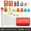 Dedal Grueso de Metal Vintage para Dedos para Uso en Casa, Presionador de Agujas, Enhebrador de Agujas de Coser a Mano, Herramientas de Costura en Caja de Hierro