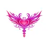 Pegatina de Tatuaje de Sucubus con Patrón de Corazón Morado Impermeable Larga Duración Tatuaje de Pareja Maquillaje Sexy Color Corporal para Niñas