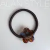 Corda de Cabelo de Ácido Acético Coreana França Flor Fofa Desenho Animado Elástico de Cabelo Estampa de Leopardo Francesa Corda para Rabo de Cavalo Alto Acessórios de Cabelo para Mulheres