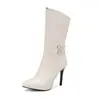 48 Botas Deseo Botas Talla Grande Tacón Delgado Puntiagudo Sexy Botines de Escenario 40 Comercio Exterior Nuevas Botas de Jinete Tacón Súper Alto para Mujeres