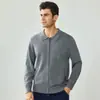 Nuevo suéter de punto cálido de moda con solapa para hombre, hilo Yangzi, imitación fina 100% lana, 16 hilos, para otoño e invierno
