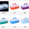 Caja de Almacenamiento Transparente Caja de Herramientas para Estudiante de Arte Caja de Pintura para Estudiante Caja de Almacenamiento para Cosméticos Manicura Caja de Medicamentos de Tres Capas