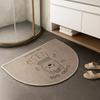Tapete de Piso de Goma Tejida Huitu, Tapete Semicircular para Baño, Tapete para Habitación de Estudio, Absorbente de Agua, Resistente a la Suciedad, Antideslizante, Lindo y Divertido para la Sala de Estar