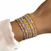 Pulsera Elástica de Colores Mixtos de Cuentas de Semillas Multicolor Aleatorias de Múltiples Capas Estilo Bohemio Transfronterizo Joyería para Mujer