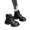 Botas Martin Retro Plus de Terciopelo Cálido Estilo Británico que Aumentan la Altura para Mujer 2026 Nuevo Estilo Otoño/Invierno Botines Cortos Versátiles y Elegantes