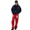 Pantalones de chándal hip-hop modernos estilo americano para hombres y mujeres, pantalones casuales estampados de alta calle para primavera, pantalones de pierna ancha deportivos para danza jazz