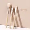 Set de Brochas de Maquillaje Xixi de Tres Piezas, Brocha para Rubor, Brocha para Sombra de Ojos, Brocha Difuminadora, Set Completo de Herramientas de Maquillaje Convenientes con Cerdas Suaves