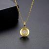 Colgante pequeño Jinse de latón con microincrustaciones de circonita, collar redondo exquisito de hada Super Flash, joyería para el cuello para mujer, venta al por mayor