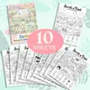 Novos pôsteres para colorir 10 folhas/pacote com tema de Páscoa, para encontrar objetos e colorir, papel para desenho divertido com grafite desenhado à mão