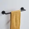 Juego de Portatoallas Negro de Acero Inoxidable 304 Barra para Toallas de Baño Juego de Colgantes de Ferretería para Baño