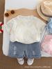 Traje Casual Suelto Transpirable con Cabeza de Oso Bordada Creativa para Niños Pequeños y Medianos, Estilo Veraniego Moderno - Nuevo Conjunto de Dos Piezas con Camiseta de Manga Corta
