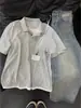 Camiseta Falsa de Duas Peças com Manga Curta para Homens, Estilo Verão de Alto Padrão, Camisa Polo com Design Americano Retrô Cleanfit de Meia Manga