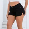 Shorts de Mezclilla Rasgados Transfronterizos Amazon Spot Cintura Alta Verano Europeo y Americano Pantalones Cortos Calientes Moda Chica Picante Sexy Ropa de Mujer Nuevo