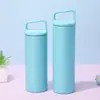 Novo Modelo de Garrafa Térmica de Aço Inoxidável 304 de Grande Capacidade com Alça, Portátil para Uso Externo, Para Beber Diretamente, Alto Valor Estético, Copo Simples e Conveniente