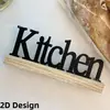 Adornos de Letras de Madera Más Vendidos para Decoración del Hogar, Escenas Decorativas de Base de Madera Estilo Granja, Productos de Madera